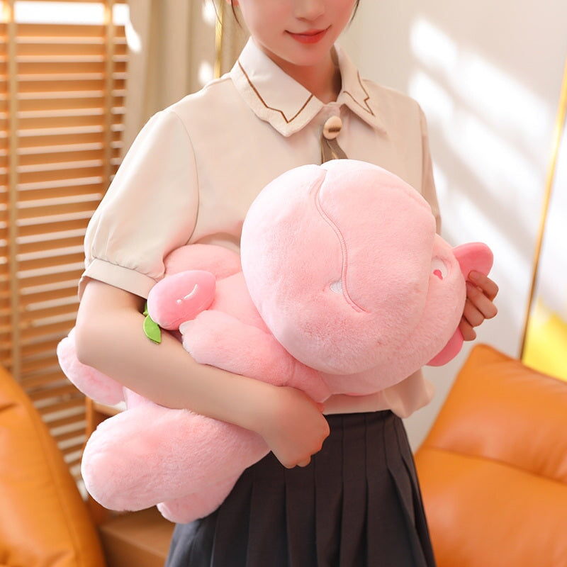 Adorable Pink and Green Fluffy Dinosaur Plush Toys