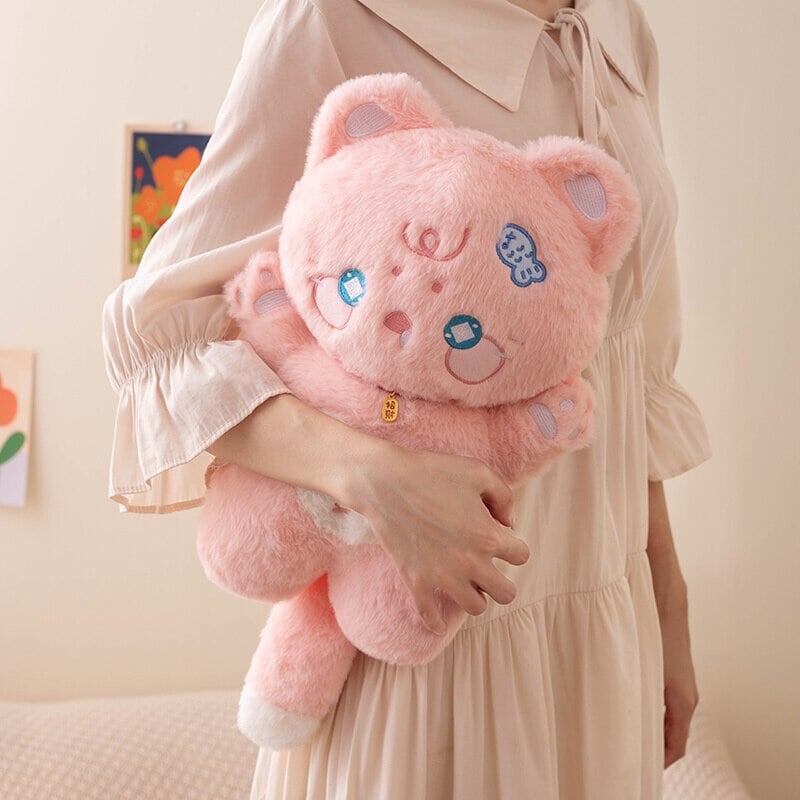 Adorable Starry Fluffy Cat Heart Plushies