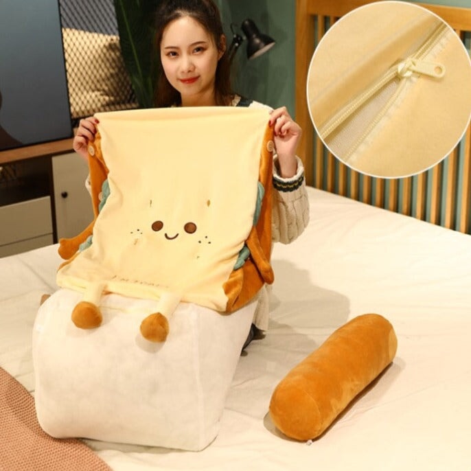 Kawaii Toasted Bread Back Support Plushie