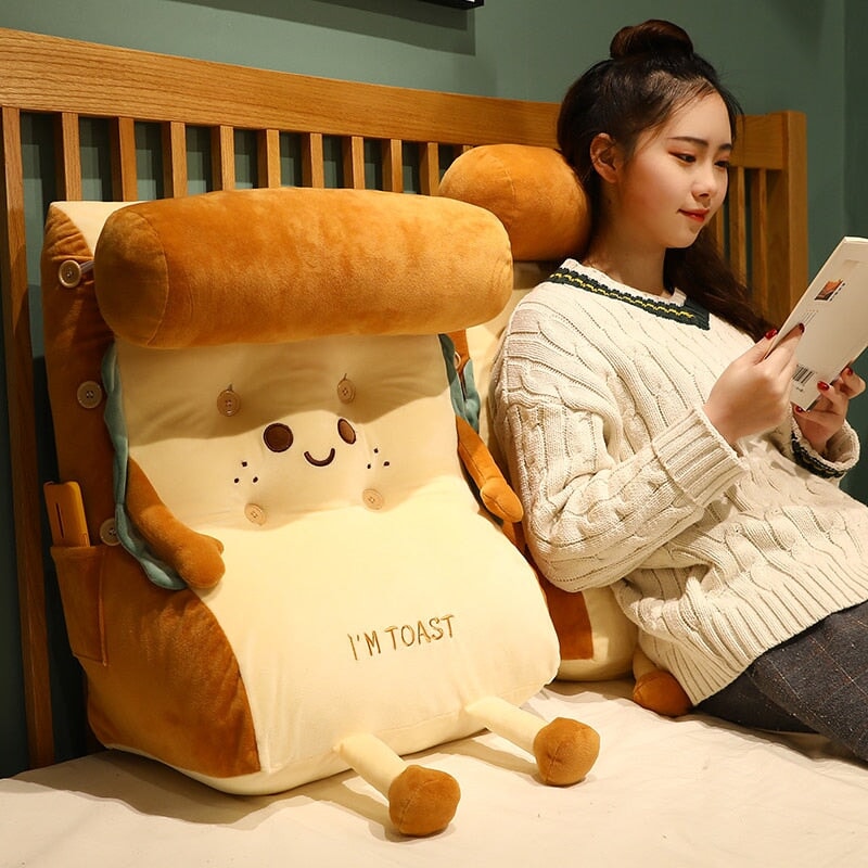 Kawaii Toasted Bread Back Support Plushie