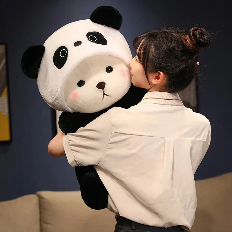 Kawaii White Bear Panda Outfit Plushie
