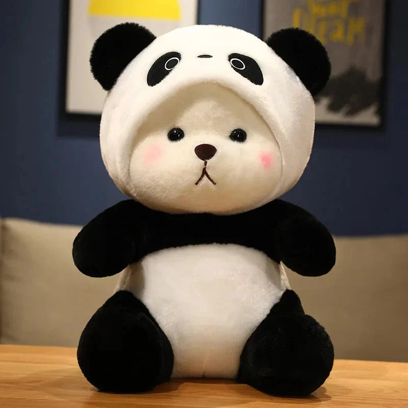 Kawaii White Bear Panda Outfit Plushie