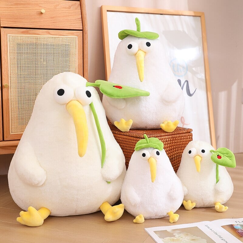 Adorable Kawaii White Kiwi Bird Cuddle Plush Toy