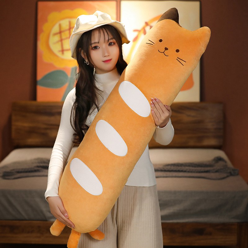 Long Baguette Cute Cat Bread Plushie