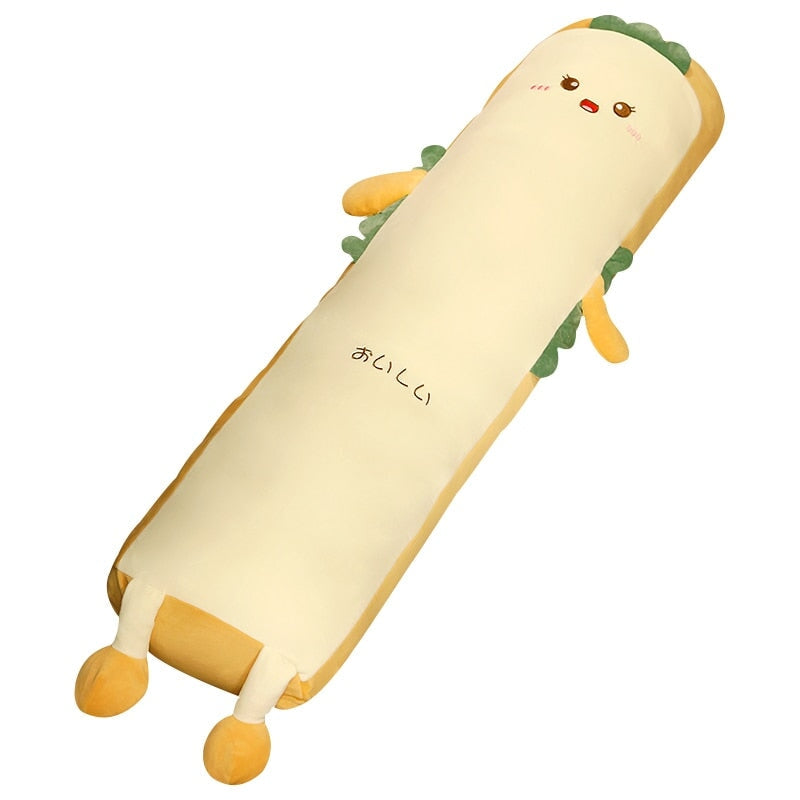 Deliciously Adorable Long Burrito Wrap Bread Plush Toy