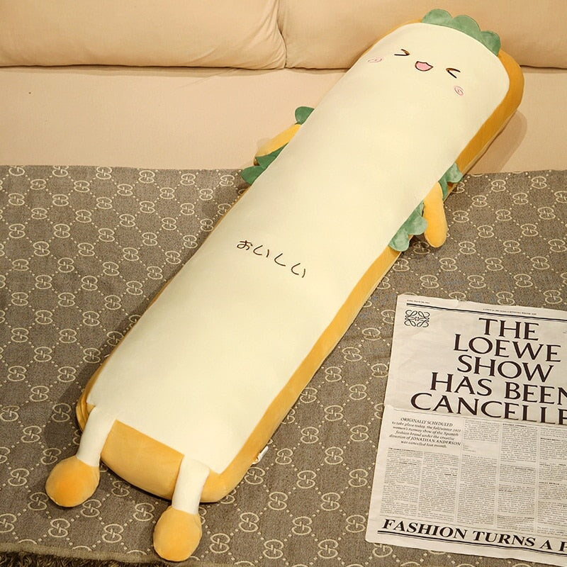 Deliciously Adorable Long Burrito Wrap Bread Plush Toy