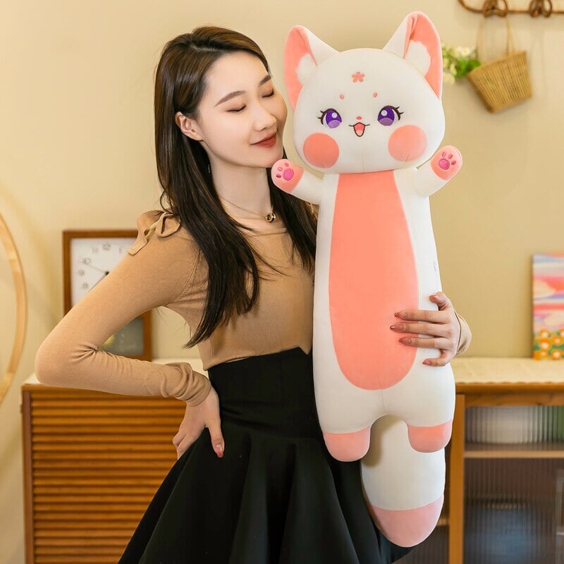 Extra Soft Long-Body Sakura Fox Family Plush Toy