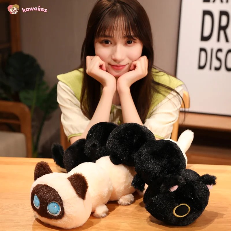 Ultra-Cuddly Long Fluffy Cat Caterpillar Plush Toys
