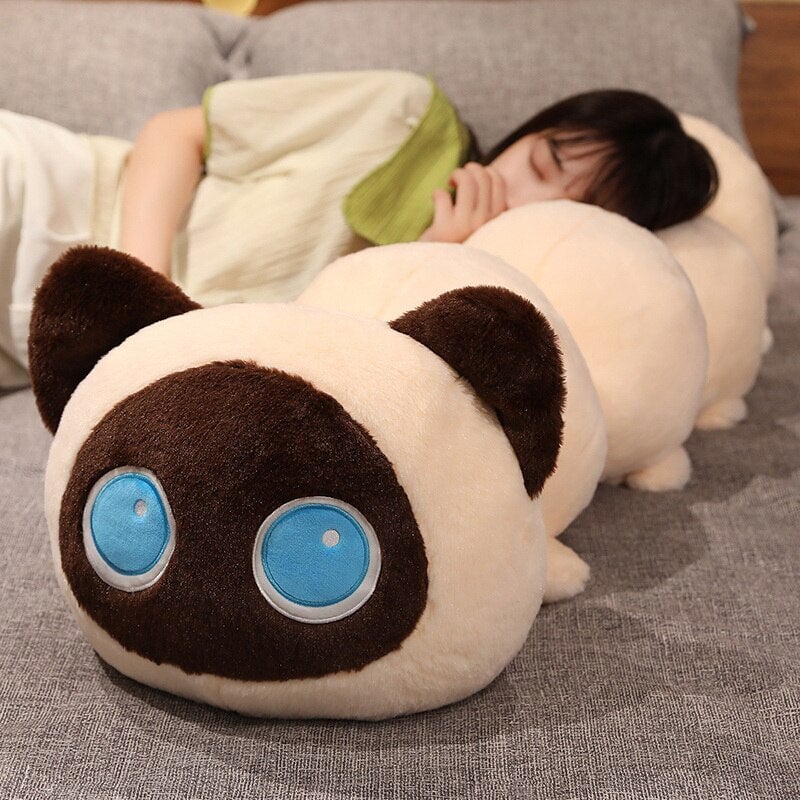 Adorable Long Fluffy Cat Caterpillar Stuffed Toys