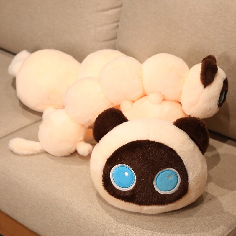 Ultra-Cuddly Long Fluffy Cat Caterpillar Plush Toys