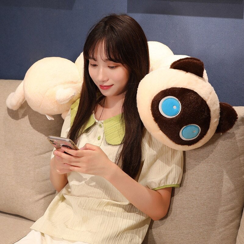 Ultra-Cuddly Long Fluffy Cat Caterpillar Plush Toys