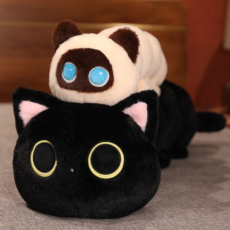 Ultra-Cuddly Long Fluffy Cat Caterpillar Plush Toys
