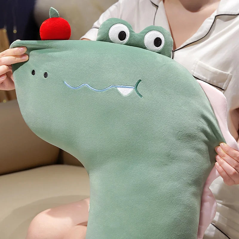 Delightful Long Pancake Dino Dog Crocodile Giraffe Plush Pillow