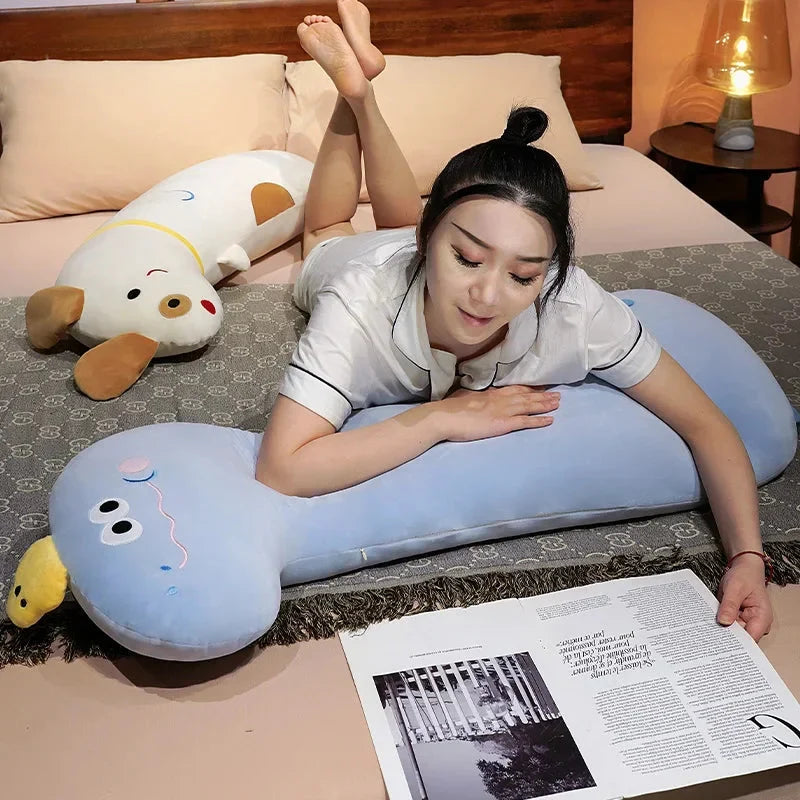 Cozy Long Pancake Dinosaur Dog Crocodile Giraffe Plush Pillow Companion