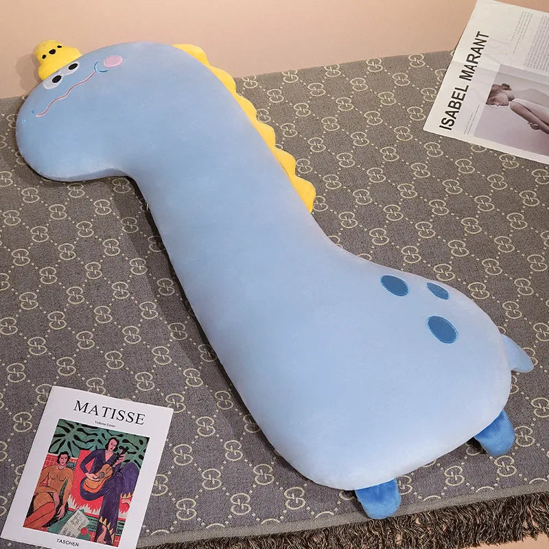 Adorable Long Pancake Dino Dog Crocodile Giraffe Plush Pillow for Ultimate Comfort