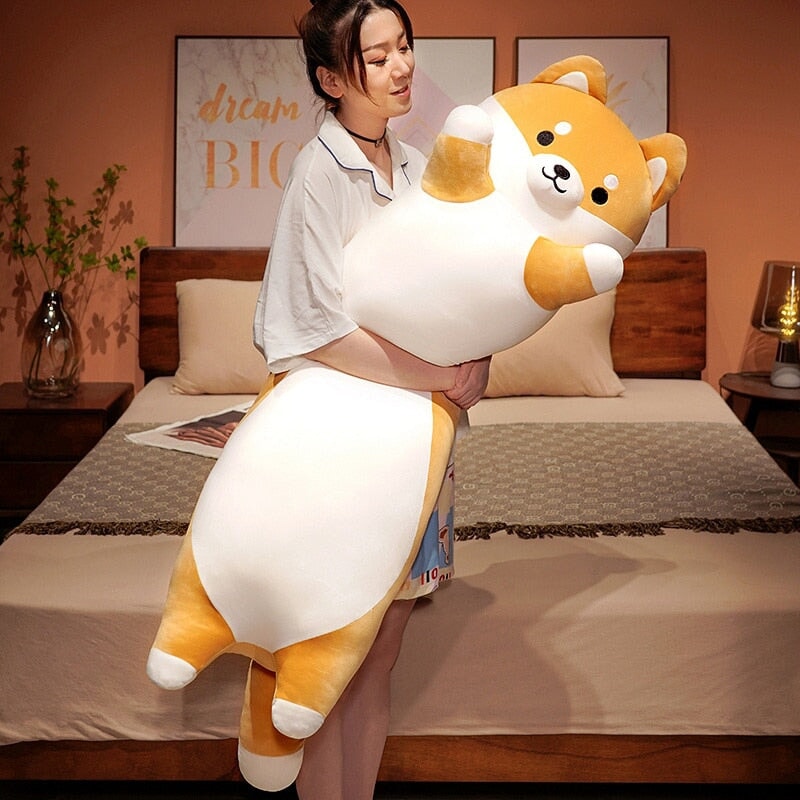 Cozy Long Shiba Inu Cuddle Plushies