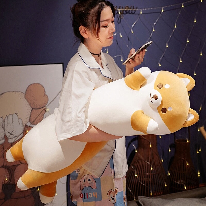 Cozy Long Shiba Inu Cuddle Plushies