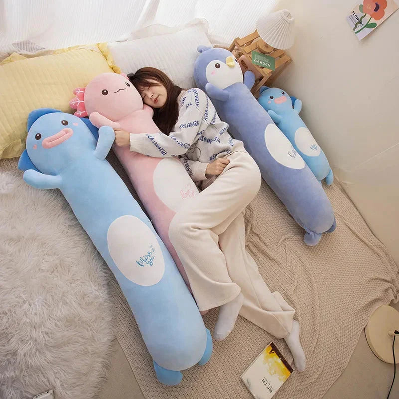 Delightfully Cozy 2024 Long Snuggly Fish, Axolotl, and Penguin Plushie Collection