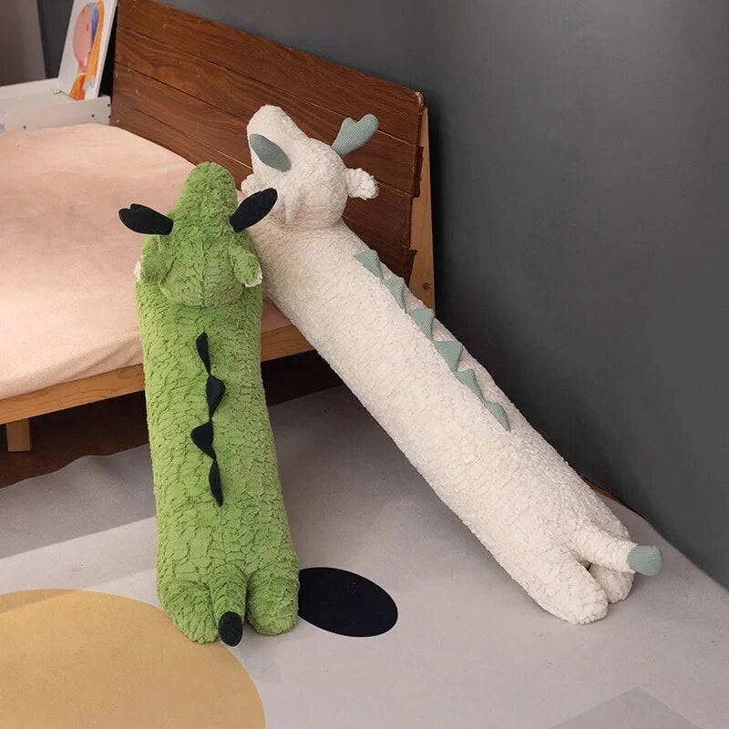 Cozy Green and White Long Dragon Plush Toys