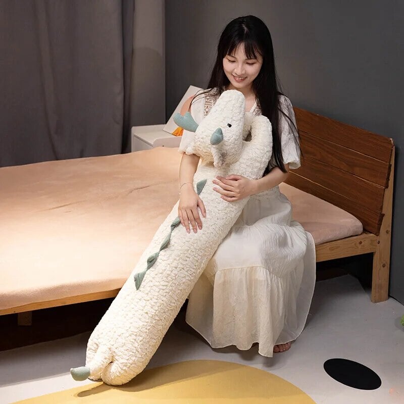 Cozy Green and White Long Dragon Plush Toys