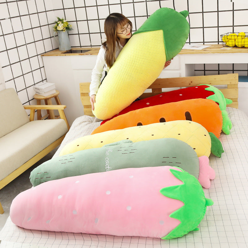 Cozy and Cuddly Long Plush Vegetable and Fruit Collection
