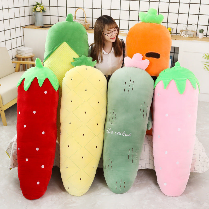 Cozy and Cuddly Long Plush Vegetable and Fruit Collection