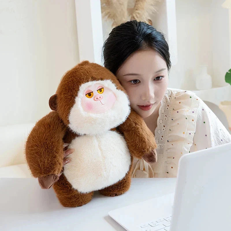 Adorable Lulu & Nunu Chunky Gorilla Plush Toys