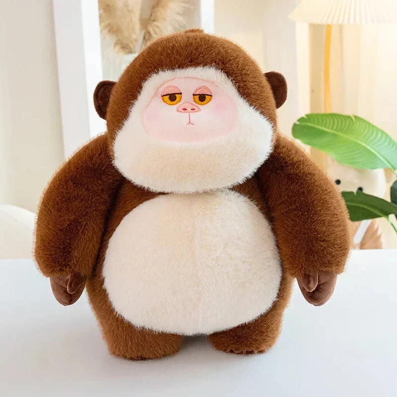 Adorable Lulu & Nunu Chunky Gorilla Stuffed Animals