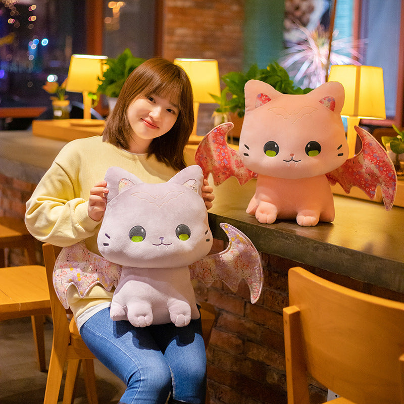 Luna & Solis the Kawaii Sakura Cats with Wings Plushies