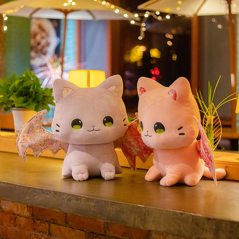 Luna & Solis the Kawaii Sakura Cats with Wings Plushies