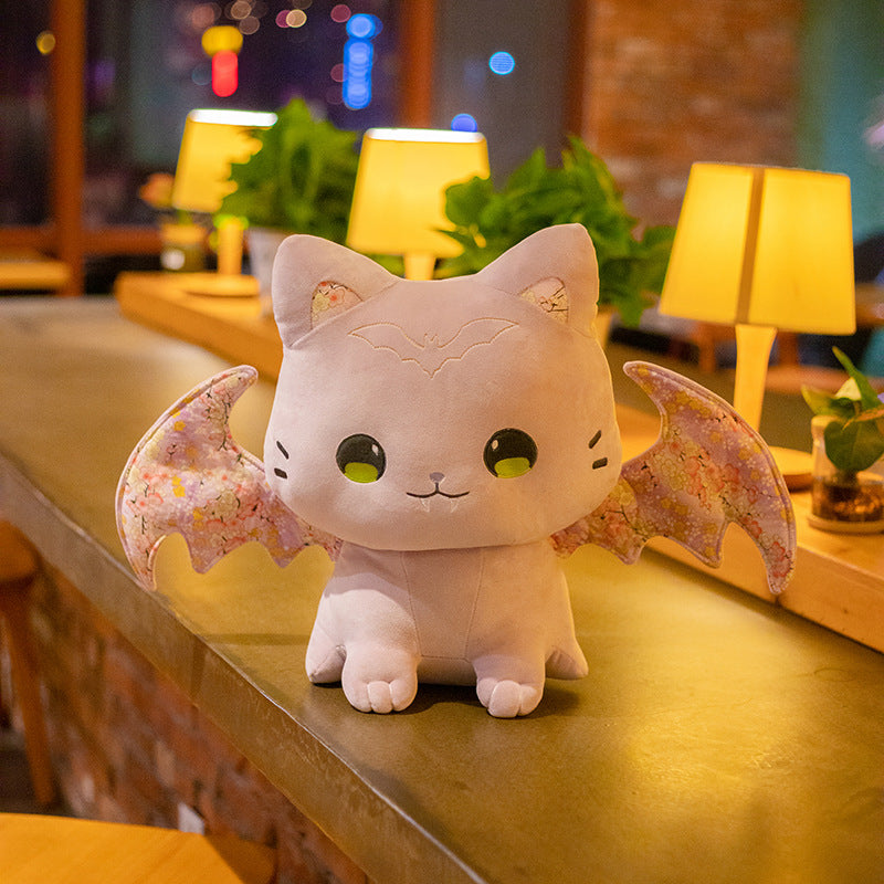 Luna & Solis the Kawaii Sakura Cats with Wings Plushies