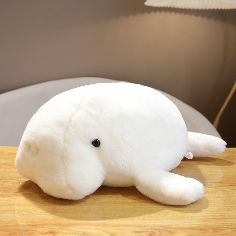 Milo the Adorable Fluffy White Manatee Plush Toy