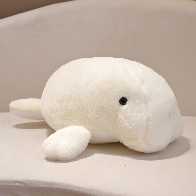 Milo the Adorable Fluffy White Manatee Plush Toy