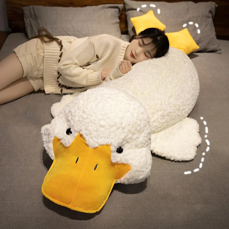 Cuddle Up with Molly, the Adorable Giant Fluffy White Duck Plushie!