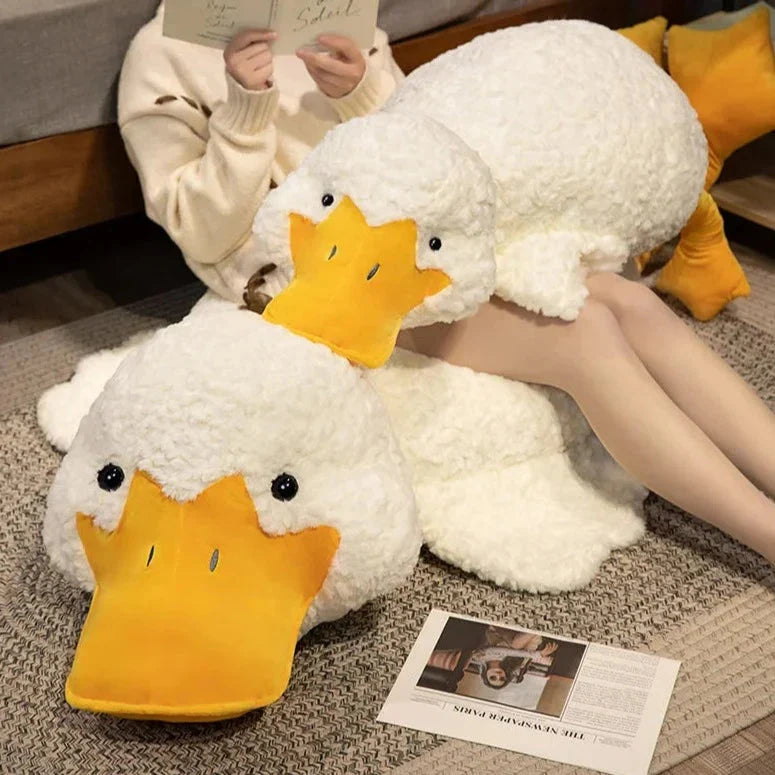 Cuddle Up with Molly, the Adorable Giant Fluffy White Duck Plushie!