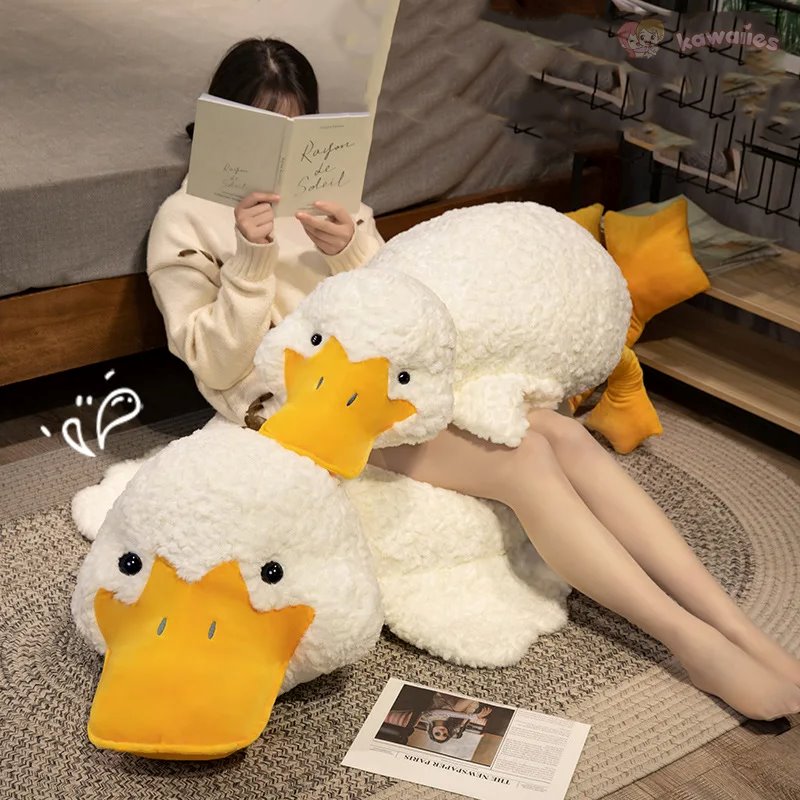 Cuddle Up with Molly, the Adorable Giant Fluffy White Duck Plushie!
