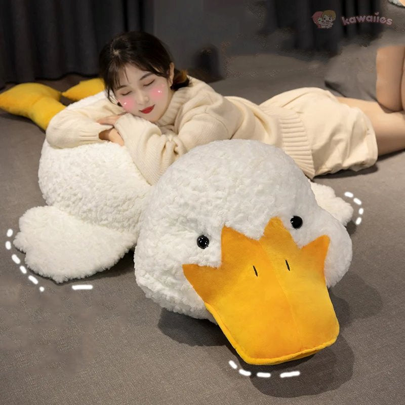 Cuddle Up with Molly, the Adorable Giant Fluffy White Duck Plushie!