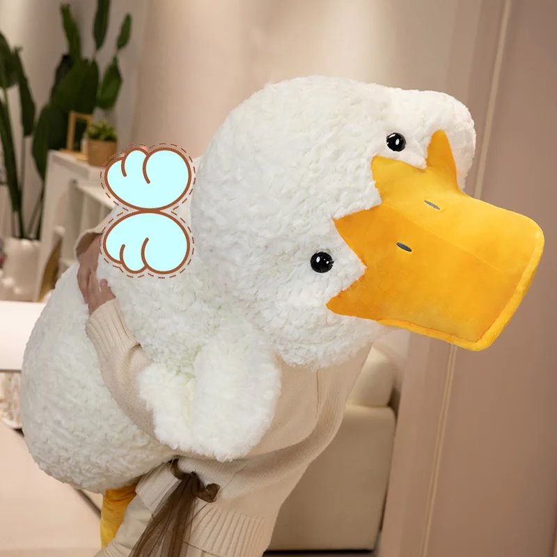 Cuddle Up with Molly, the Adorable Giant Fluffy White Duck Plushie!