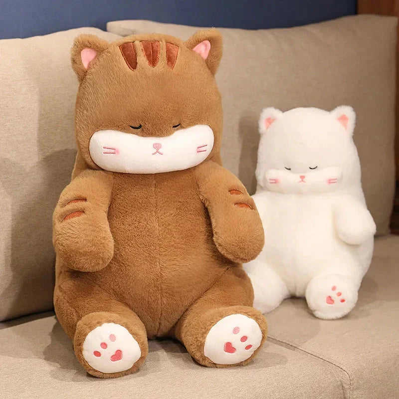 Cozy Napping Noodle Cat Plush Toy