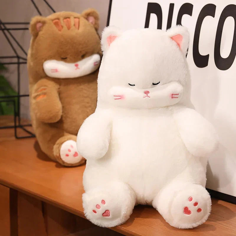 Cozy Napping Noodle Cat Plush Toy