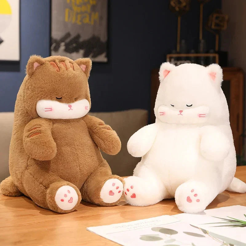 Cozy Napping Noodle Cat Plush Toy