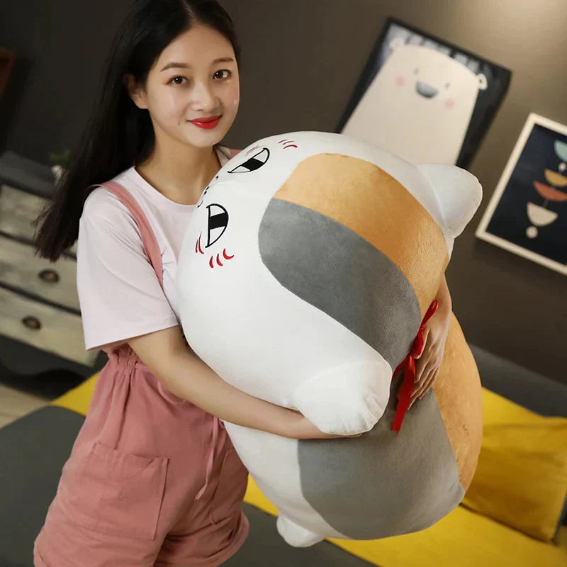 Adorable Natsume Yuujinchou Nyanko Cat Plushie - White and Black Edition!
