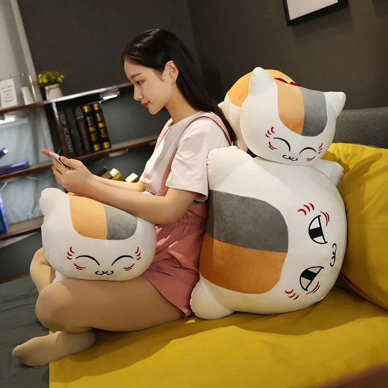 Adorable Natsume Yuujinchou Nyanko Cat Plushie - White and Black Edition!