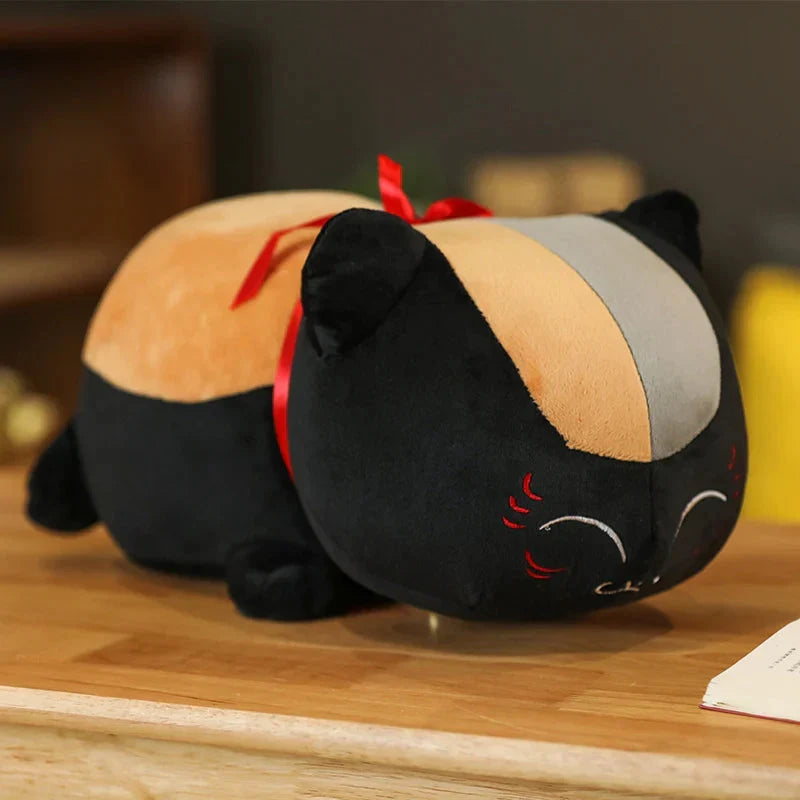 Adorable Natsume Yuujinchou Nyanko Cat Plushie - White and Black Edition!
