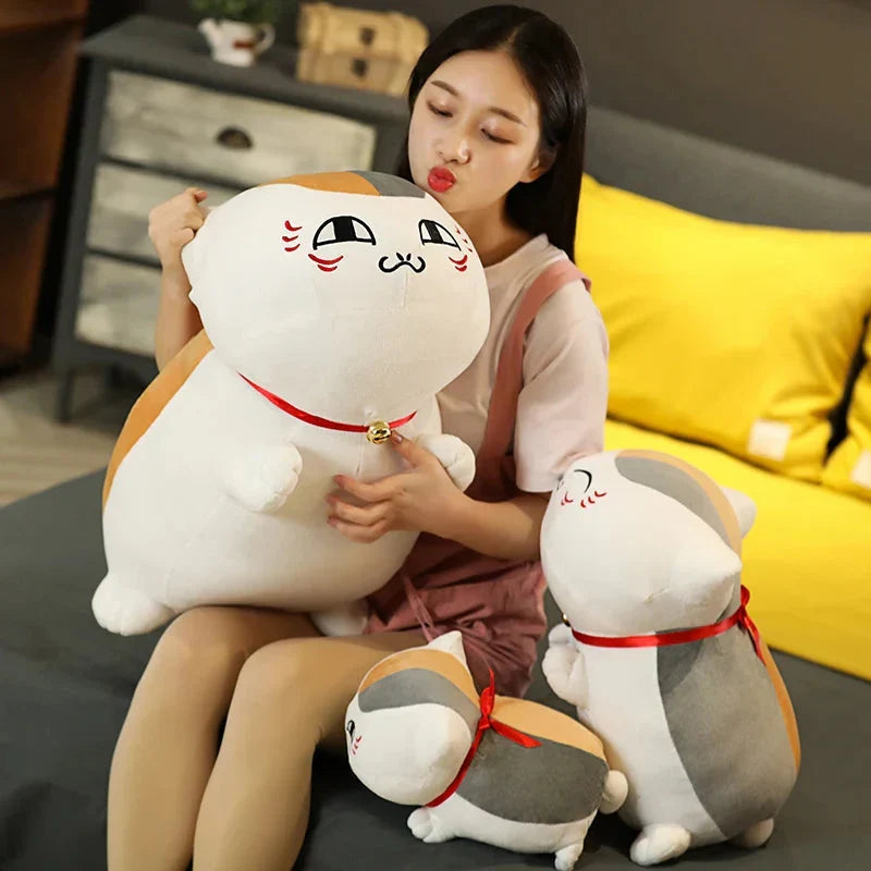 Adorable Natsume Yuujinchou Nyanko Cat Plushie - White and Black Edition!