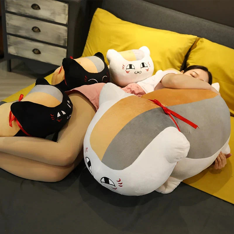 Adorable Natsume Yuujinchou Nyanko Cat Plushie - White and Black Edition!