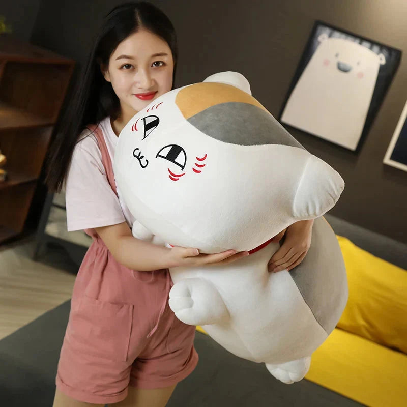 Adorable Natsume Yuujinchou Nyanko Cat Plushie - White and Black Edition!