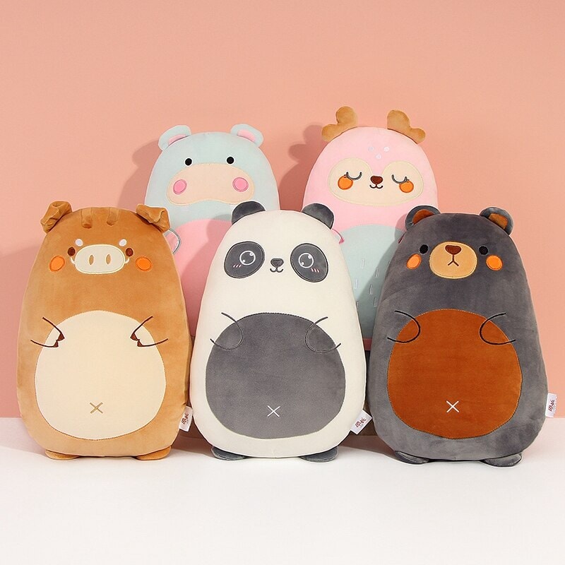 Delightful Pancake-Shaped Plushie Collection of Wild Animals