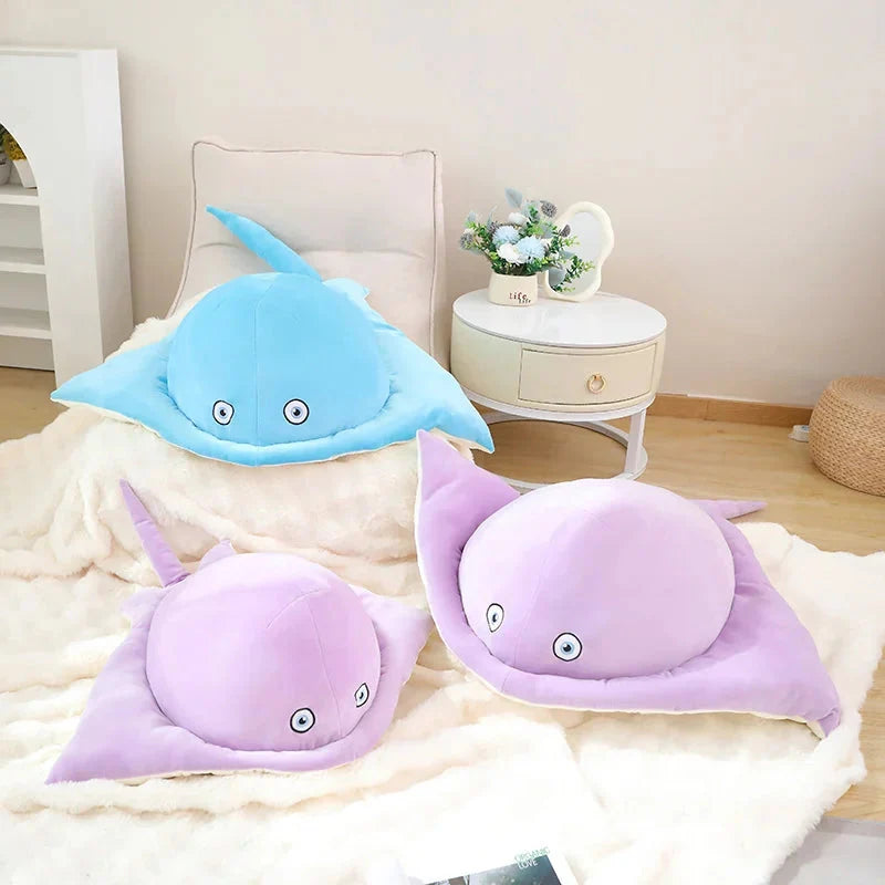 Adorable Pastel Purple and Blue Stingray Plush Toys