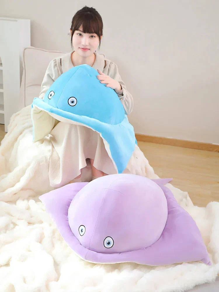 Adorable Pastel Purple and Blue Stingray Plush Toys